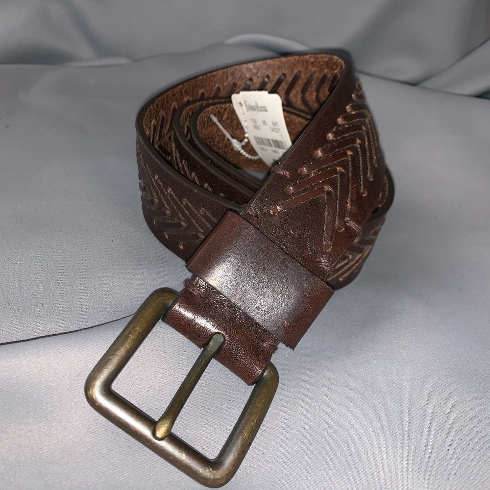 Elie Tahari Brown Leather Belt
